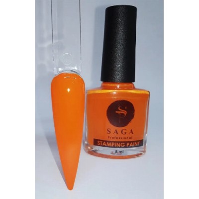 Лак Краска для стемпинга Оранжевая Saga 8 мл - Материалы для стемпинг дизайна ногтей