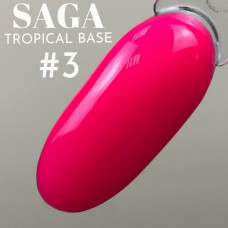 НЕЙЛ НОВИНКА! Неоновая Камуфлирующая База для ногтей SAGA  tropical BASE ярко розовая - в ассортименте 8цветов