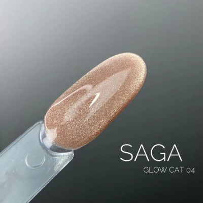 Гель лаки Кошачий глаз Saga Professional GLOW CAT 007 светлый холодный беж 9 мл 04