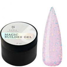 SAGA Builder Gel Magic №06 пудровый с разноцветной талью, 15 мл