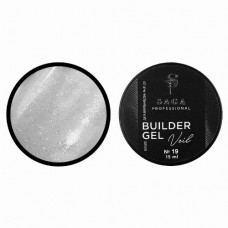 Гель для наращивания SAGA PROFESSIONAL BUILDER GEL VEIL 19 молочный жемчуг с перламутром, 15 мл