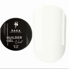Гель для наращивания ногтей SAGA PROFESSIONAL BUILDER GEL VEIL 07 белый, 15 мл