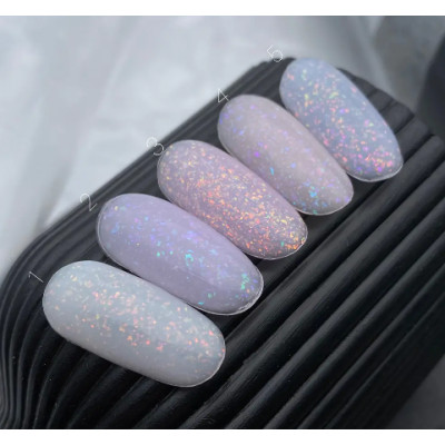 SAGA Builder Gel Magic №01 молочный с разноцветной талью, 15 мл