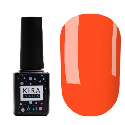 Гель-лак Kira Nails №107 (морковный, неоновый), 6 мл