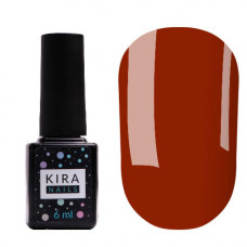 Гель-лак Kira Nails №145 (оранжево-красный, эмаль), 6 мл