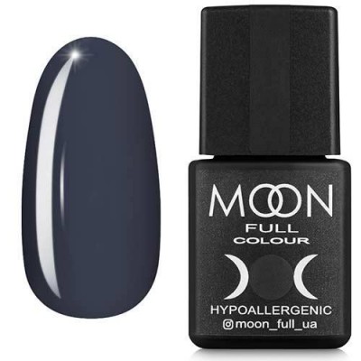 Гель-лак MOON FULL color Gel polish №152 (темно-серый, эмаль), 8 мл