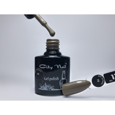 Темно-серый гель лак CityNail 70 ( Гель-лак цвета мокрого асфальта ) 6мл