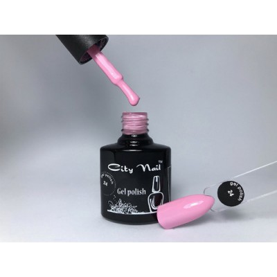 Розовый гель лак CityNail 24 - Розовый цвет гель-лака - Гипоаллергенные гель лаки для ногтей Премиум Класса 10