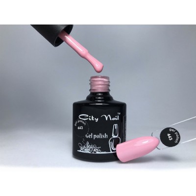 Розовый гель лак CityNail 443 - Гель лак нежно розовый - Ногти гель лак розового цвета - Стойкий гель лак