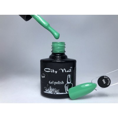 Гель-лак CityNail 604  мятный (бирюзовый, зеленый, салатовый)
