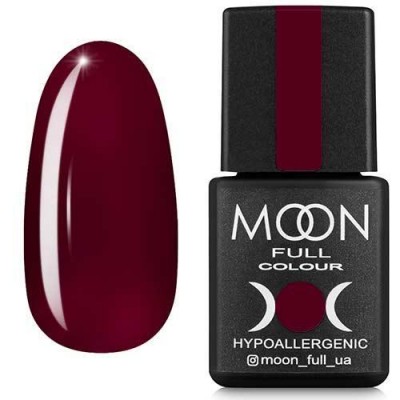 Гель-лак MOON FULL color Gel polish №142 (бургундский, эмаль), 8 мл