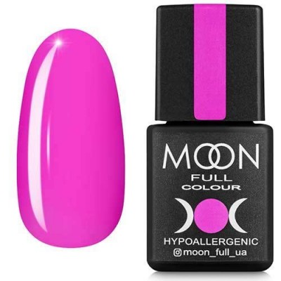 Гель-лак Moon Full Сolor Hypoallergenic Gel Рolish 118 неоново-рожевий, 8 мл