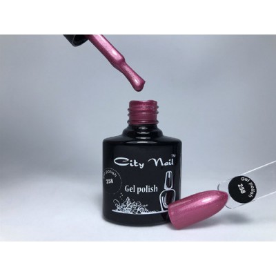 Гель-лак малиново-розовый с шиммером микроблестками CityNail 258 ( Гель лак малиновый розовый )
