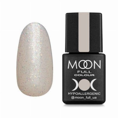 Гель-лак MOON FULL Opal color Gel polish №502 (бесцветный полупрозрачный с мелким разноцветным шиммер), 8 мл