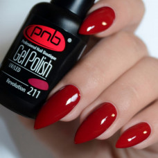 Гель-лак PNB 211 Revolution (Бордовый), 8 мл