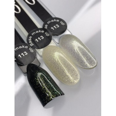 База для гель лака каучуковая с шиммером City Nail №113 10 мл - База прозрачная с шиммером для маникюра