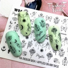 Слайдер дизайн ловец снов змеи Бабочки Водные наклейки для ногтей Fashion nails W84 Наклейки Бабочки на Ногти