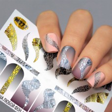 Наклейки для ногтей Абстракция Полоски Волны Fashion Nails ( Водный Слайдер дизайн для ногтей ) М272