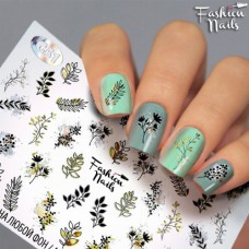 Слайдер-дизайн Fashion nails - наклейка на ногти - веточки