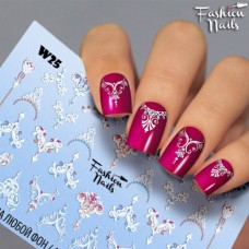 Слайдеры водные наклейки ВЕНЗЕЛЯ Кружева Fashion Nails Слайдер-дизайн Узоры,Вензеля для дизайна ногтей