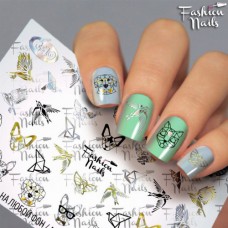 Слайдер-дизайн Fashion nails - наклейка на ногти - геометрия