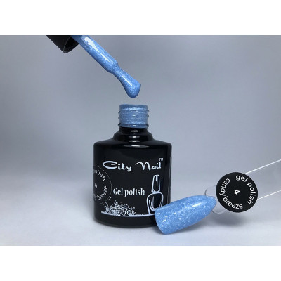 Гель-лак голубой с вкраплениями City Nail серия Candy Breeze 10мл арт.Гл-к-4-10