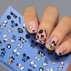 Наклейки для ногтей микки маус Fashion Nails ( Водный Слайдер -дизайн Микки Маус ) W58
