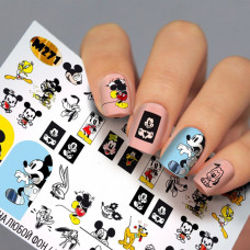 Наклейки для ногтей Микки маус Fashion Nails ( Водный Слайдер -дизайн Микки Маус ) М271