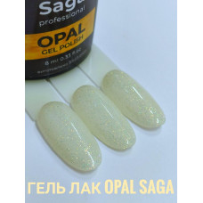 Гель лак Saga gel polish FLASH ОПАЛ 8мл - Гель-лак для ногтей с мелким шиммером Saga Flash