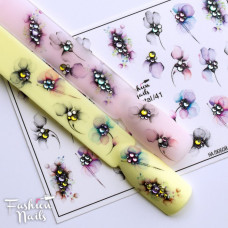 Декор для ногтей со стразами Fashion Nails водные наклейки 3D слайдер-дизайн Цветы со стразами Хрустальные