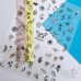Наклейки для ногтей на липкой основе STICKER1 Fashion Nails 9*12 см - Наклейки для ногтей самоклейки Цветы