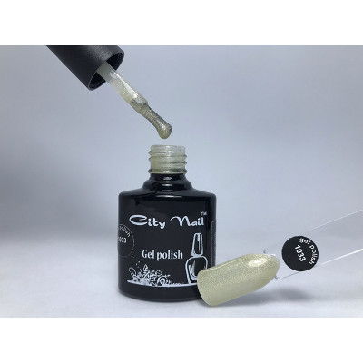 Гель лак светло серый с мелким шиммером CityNail №1033 - Гипоаллергенные гель лаки для ногтей