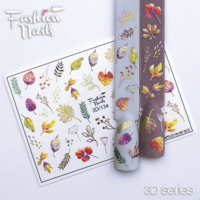 Осенний Слайдер-дизайн - Слайдер -дизайн Осень,Листья - 3D наклейки для дизайна ногтей - Слайдер осень
