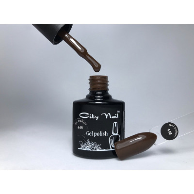 Гель лак CityNail 446 коричневый (шоколадный) 10