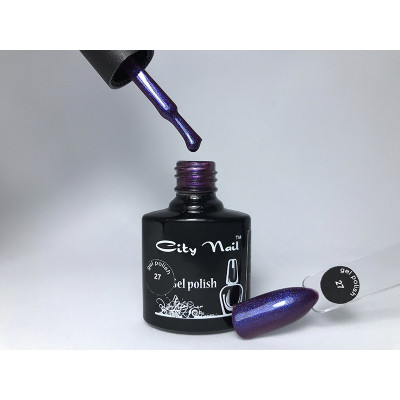 Фиолетовый гель лак CityNail 27 - Гель Лак Фиолетовый с Блестками 10