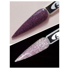 Блестящий гель-лак для ногтей Saga Fianit, 8 мл Серебро Голографика Гель-лак с глиттером с мерцанием Фиолетовый