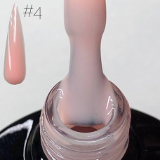 Камуфлирующая База для Лака с Блестками База с шиммером розовая для ногтей SAGA  - палитра из 10 цветов №4 Молочно-персиковая