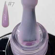 Камуфлирующая База для Лака с Блестками База с шиммером розовая для ногтей SAGA  - палитра из 10 цветов №7 Светло-Фиолетовая