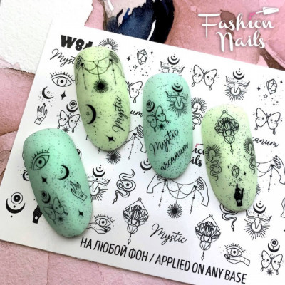 Слайдер дизайн ловец снов змеи Бабочки Водные наклейки для ногтей Fashion nails W84 Наклейки Бабочки на Ногти