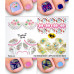 Слайдер-дизайн для педикюра ЦВЕТЫ Бабочки Стрекоза - Наклейки на Ногти для Педикюра Fashion Nails Р6