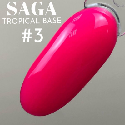 НЕЙЛ НОВИНКА! Неоновая Камуфлирующая База для ногтей SAGA  tropical BASE ярко розовая - в ассортименте 8цветов
