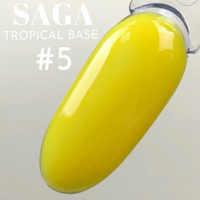 Новинка - цветные базы для маникюра SAGA  tropical BASE для ногтей желтый неон - в ассортименте 8 цветов