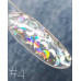Гель-лак Saga Galaxy Glitter № 1 (8 мл) - Глиттерный гель с разноцветными блестками для дизайна ногтей