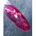 Гель-лак Saga Galaxy Glitter № 2 (8 мл)  Розовый Глиттерный гель с разноцветными блестками для дизайна ногтей