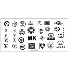 Металлическая пластина для стемпинга логотипы известных брендов Надписи GUCCI Стемпинг пластины для ногтей