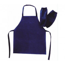 Набор школьника универсальный для труда: Нарукавники, сумочка для хранения и фартук для труда из натурал ткани Синий, 70, для 1-4 класса
