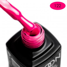 Гель-лак MOON FULL color Gel polish №122 (ярко-розовый с малиновым отливом, эмаль), 8 мл