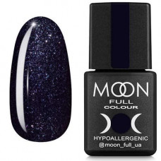 Гель-лак Moon Full № 189 (черный с блестками, микроблекс), 8 мл