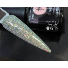 Светоотражающий гель лак SAGA FIERY 19 хамелеони с микрохлопьями фольги эффект отражения серебро 8 мл