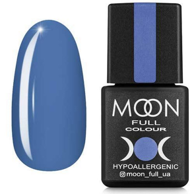 Гель-лак Moon Full № 154 (голубий з сірим підтоном, голубой с серым подтоном, эмаль), 8 мл